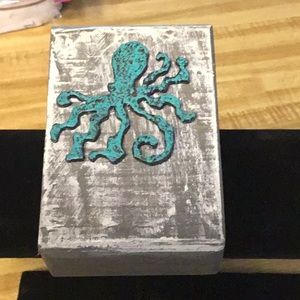 Wood Block Art Octopus